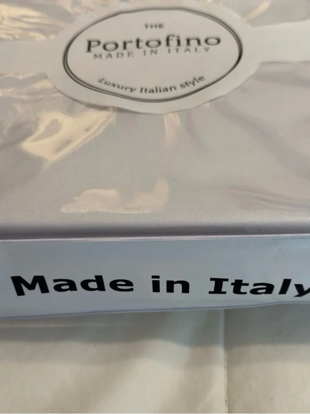 Portifino Italy Hemstitch 100% Cotton Percale Luxury Queen Sheet Set New
